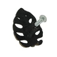 thumbnail image 3 of Zeckos Cast Iron Monstera Leaf Drawer Pull Tropical Cabinet Knobs Set of 6, 3 of 5