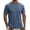 Blue, variant on Mens Workout Shirts Quick Dry Sun Protection Athletic Short Sleeve Shirt UPF 50+ Gym Running Swim Sun Guard Tops