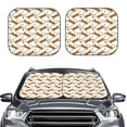 thumbnail image 2 of Haiem Leopard Print Car Windshield Sun Shade (2 Pieces) Foldable Windshield Sun Shade Car Accessories for Truck SUV Pickup-Large, 2 of 7