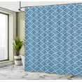 thumbnail image 4 of Ambesonne Japanese Shower Curtain, Asian Wavy Stripes Art, 69"Wx70"L, Slate Blue and Pale Grey, 4 of 4