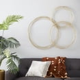 thumbnail image 2 of CosmoLiving by Cosmopolitan Gold Metal Overlapping Ring Plate Wall Decor, 2 of 12