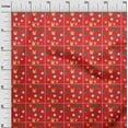 thumbnail image 2 of oneOone Georgette Viscose Red Fabric Merry Christmas Fabric For Sewing Printed Craft Fabric By The Yard 42 Inch Wide-XOC, 2 of 4