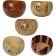 thumbnail image 3 of Handcrafted Spiral Wooden Yarn Bowl for Knitting and Crocheting - Natural Storage Organizer for Knitting Wool - Keeps Yarn Tangle-Free - Stylish and Practical (#5), 3 of 5