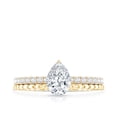 thumbnail image 4 of Rosec Jewels Pear Lab Grown Diamond Designer Teardrop Engagement Ring, 0.6 Ct, EF-VS Grade, 18K Yellow Gold, US 9.50, 4 of 8