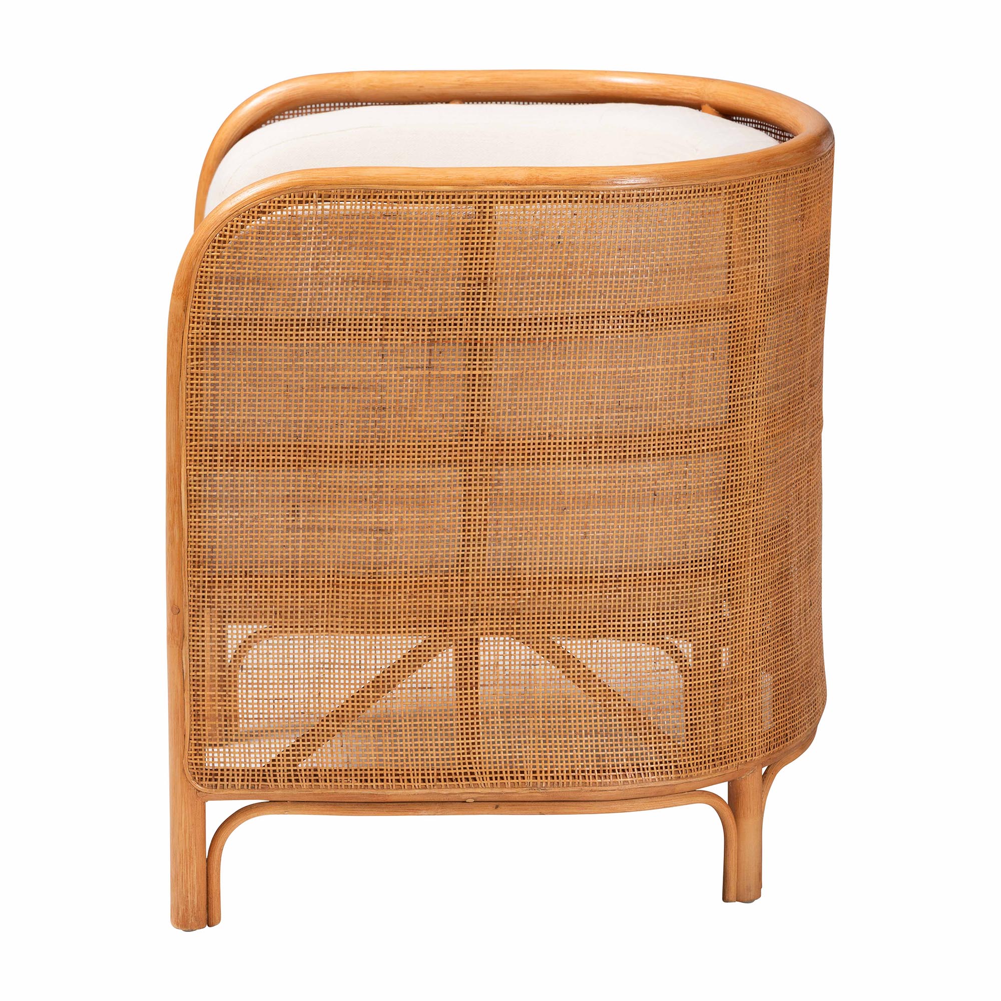 bali & pari Bandung Boho Accent Chair, Light Honey
