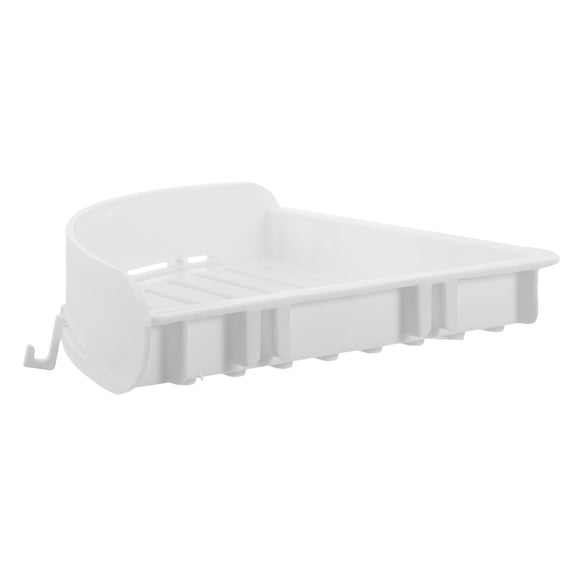 NICERIO Plastic Bathroom Wall Shelf Triangle Suction Cup Organizer 1Pack
