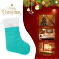 thumbnail image 4 of SKYSONIC Christmas Stocking Personalized Solid Color Large Candy Stocking Hanging Gift Xmas Stockings Decoration 1 PC for Family Holiday Party Ornaments Decor Fireplace, 4 of 7