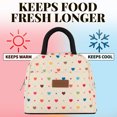 thumbnail image 7 of Zulay Kitchen Reusable Insulated Lunch Tote Bag - Beige with Hearts, 7 of 7