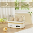 thumbnail image 3 of Rapid Egg Cooker Electric 6 Eggs Capacity, Soft, Medium, Hard Boiled, Poacher, Omelet Maker Egg Poacher With Auto Shut-Off, BPA Free-White, 3 of 17