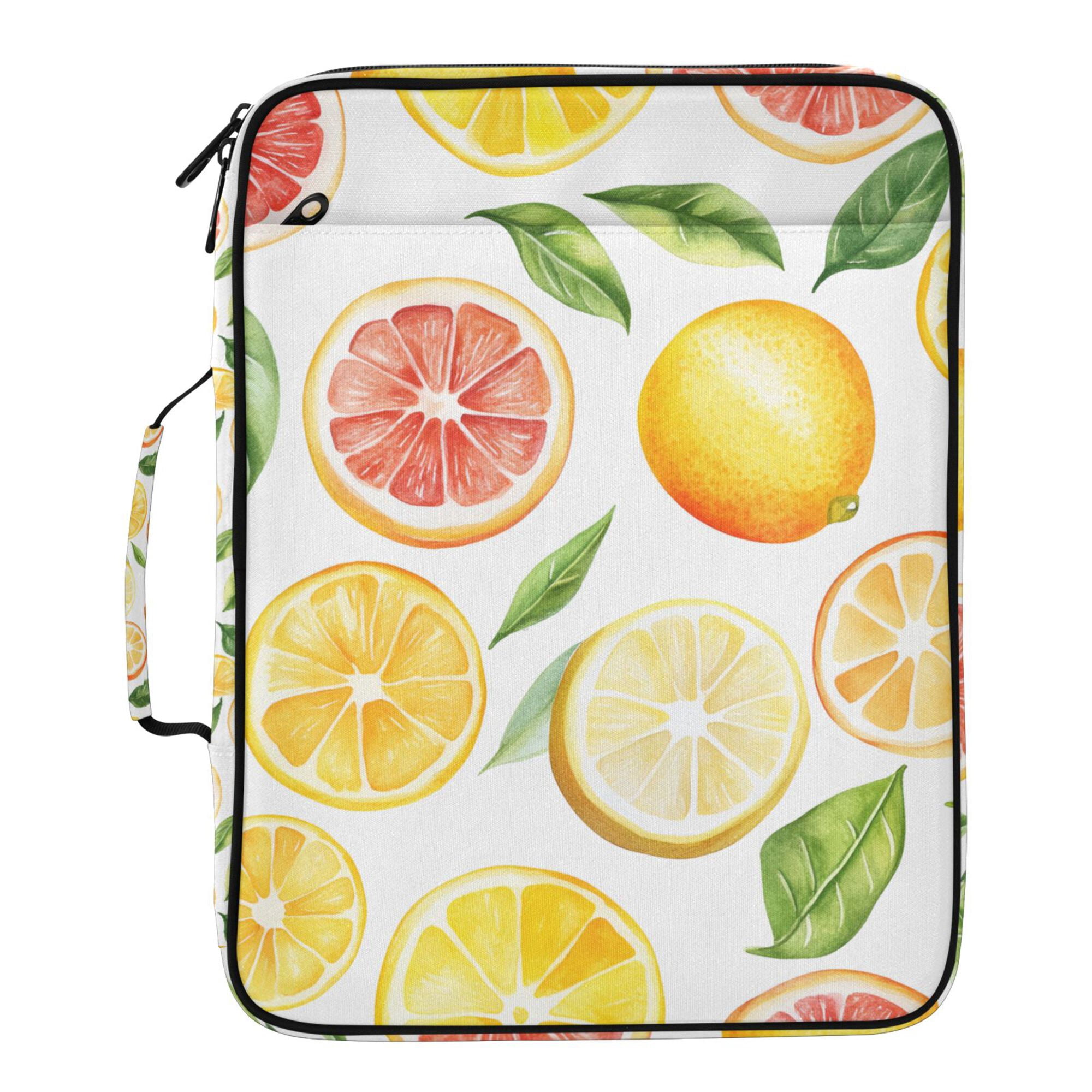 FORMRS Accordion File Folder A4 Size 7-Pocket Expanding Document Organizer Bag with 3 Ring Binder, Candy Lemon