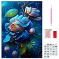 thumbnail image 5 of Diamond Art Craft Kit with Blue Flower Pattern, Adult DIY Project, 11.8x15.7 Inches, Suitable for Home & Wall, 5 of 8