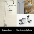 thumbnail image 4 of Stainless Steel Shower Arm Bottom Hose Wall Mounted Shower Head Extension Arm, 4 of 13