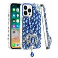 thumbnail image 3 of Xpm Compatible with Apple iPhone 14 Plus (6.7") Bling Crystal 3D Full Diamonds Jewelry Luxury Sparkle Rhinestone Glitter Hybrid Protective [ Blue ], 3 of 3