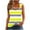 Yellow, variant on Tank Tops for Women under $5 Sleeveless Stripe Round-Neck Camisole T-shirt Loose Tank Orange S