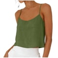 thumbnail image 3 of SROBPTY Womens Tank Tops Solid Cami Round Neck Button Shirts for Casual Use, 3 of 5