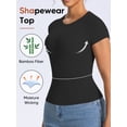 thumbnail image 4 of Athlemo Women's Breathable Bamboo Short Sleeve Seamless Shaping Undershirt, 4 of 8
