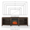 thumbnail image 5 of 69" TV Stand with Electric Fireplace - Low Profile Media Console, Adjustable Shelves, Dark Walnut Finish, 5 of 6
