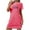 Hot Pink, variant on MuZeFu Womens Nightgowns Sleepwear Soft Pajama Dress Nightshirts Women's Oversized Short Nightgown Fashion Chest Print Short Sleeve Nightdress