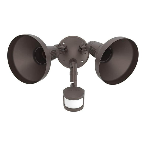 180-Degree Bronze Motion Activated Sensor Outdoor Security Flood Light with Lamp Cover