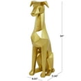 thumbnail image 4 of 9" x 30" Gold Polyresin Cubist Dog Sculpture, by DecMode, 4 of 12
