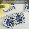thumbnail image 5 of Thirstystone Blue & White Tile 4-Pack Tumbled Tile Coasters, 5 of 7