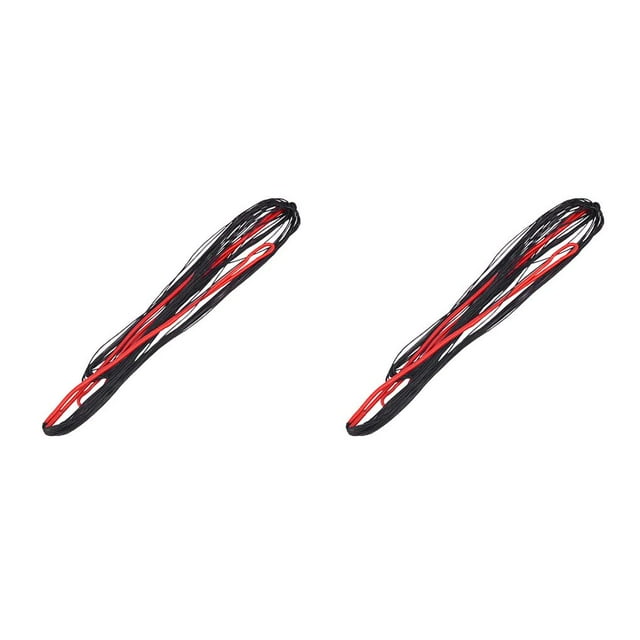 ziyahi Bow String Bicolor Bowstring Assist Abrasion Resistant Outdoor Fast Flight Lightweight Easy Operation Winding Rope Black red 70inch 2Set