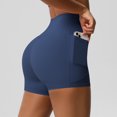 thumbnail image 4 of Women Sports Short With PocketedYoga Legging Shorts Squat Proof High Waist Fitness Tight Shorts Quick Drying Cycling Workout Gym, 4 of 7