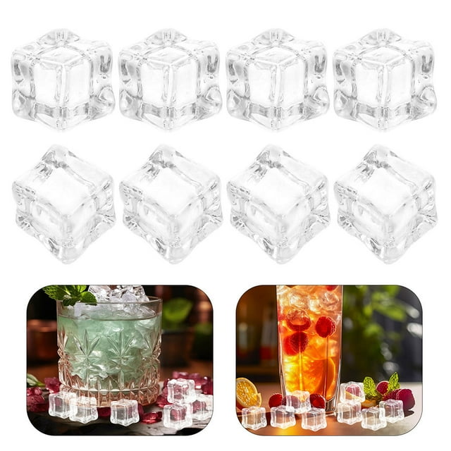 CRAFTHROU 120Ud Transparente Falso Cubos De Hielo Acrílicos Para De Fotografía Y Jarrones