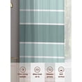 thumbnail image 7 of Teal Aqua Stripes Semi Sheer Curtains 63 Inch Length 2 Panels Set, Modern Ombre Abstract Aesthetics Sheer Kitchen Curtain Privacy Voile Window Curtain for Living Room Bedroom Rod Pocket Drapes, 7 of 7