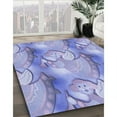 thumbnail image 3 of Ahgly Company Machine Washable Indoor Rectangle Transitional Pastel Blue Area Rugs, 8' x 12', 3 of 7