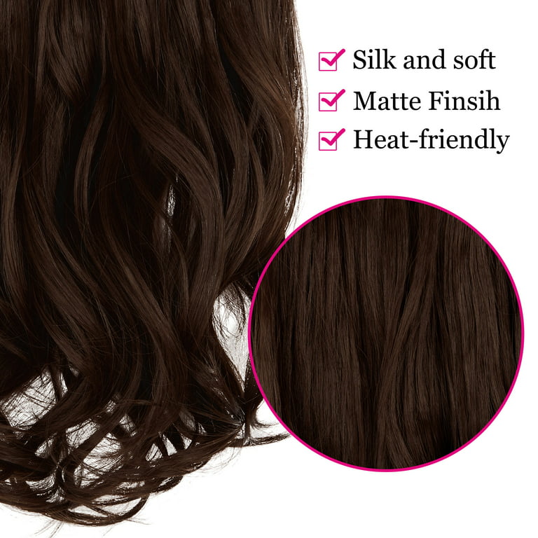 Halo Hair Extensions 20 Inch Invisible Wire Medium Brown Hair
