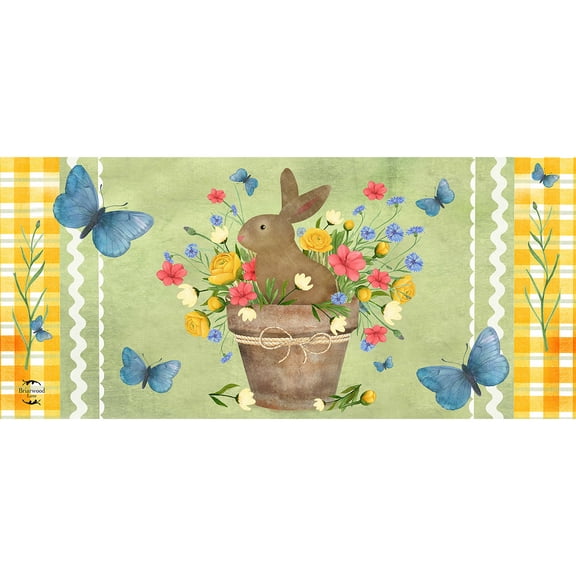 Briarwood Lane Flowerpot Bunny Mini Mat