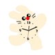 thumbnail image 2 of Bonito reloj de pared con forma de gato, colgante, portátil, para decoración del hogar, adorno de moda, silencioso, para comedor, hotel y restaurante. Beige, 2 of 8