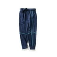 thumbnail image 4 of Drmagiyhm Boys Sweat Pants Casual Baggy Sweat Pants Lightweight Loose-Fit Pants Elastic Waist Joggers Athletic Trousers with Pockets Dark Blue 12-14 Years, 4 of 4