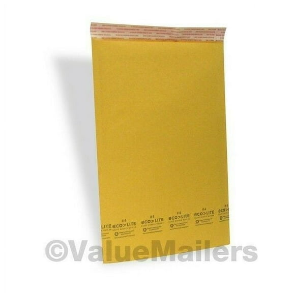 600 #4 9.5x14.5 Kraft Ecolite Bubble Mailers Padded Envelopes Mailer Bags