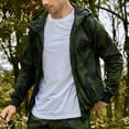 thumbnail image 5 of Xysaqa Mens Casual Lightweight Zip Up Bomber Jackets Camouflage Print Hoodies Long Sleeve Windbreaker Coat Hooded Jackets with Pockets Fashion Spring Fall Clothes S-2XL Clearance, 5 of 7
