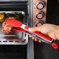 thumbnail image 2 of Cooking Tongs For Nonstick, Tongs For Cooking Silicone 7 Inch, Grilling Tongs For Outdoor Grill, Kitchen Salad Tongs, Cooking Durable Rubber Tongs, 2 of 6