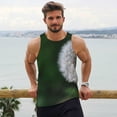 thumbnail image 6 of Salouo Dandelion for Men's Tank Tops,Sleeveless Muscle Shirts for Men Quick Dry Workout Tank Top Gym Muscle Tee Fitness Bodybuilding Sleeveless T Shirt-Small, 6 of 7