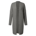 thumbnail image 4 of Vedolay Women's Knit Cardigan Sweater Casual Open Front Knitted Coat with Pockets Gray,One Size, 4 of 5