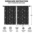 thumbnail image 2 of Blackout Kids Curtains,Black White Gothic Dreamcatcher Moon Star Pattern Childrens Insulated Curtains Set Of 2,Bedroom Essentials,Toddler Room Decor 42x63in(106x160cm), 2 of 5