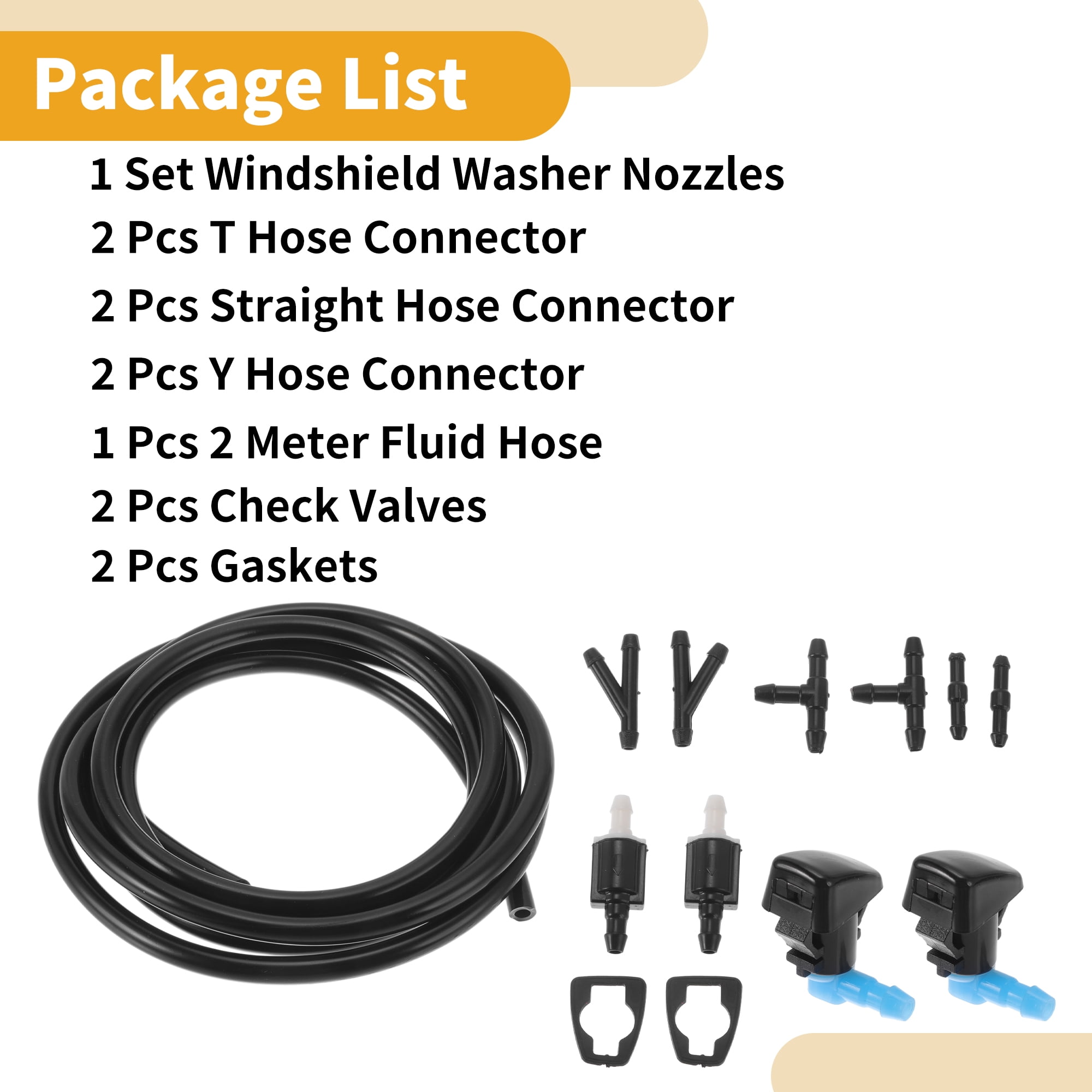 Unique Bargains Windshield Washer Nozzle Kit for Cadillac CTS 2008-2015 No.25815793