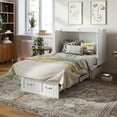 thumbnail image 2 of AFI Sydney Twin Murphy Bed Chest with Mattress, Storage & Built-in Charging, White, 2 of 21