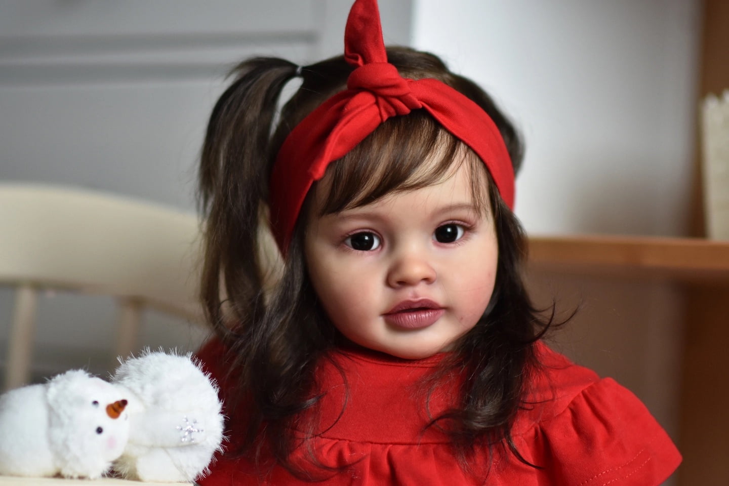 iCradle Lifelike Reborn Baby Dolls Girl - 26 inch Realistic Toddler Girl Brown Eyes Real Life Standing Bebe Toy Xmas Birthday Gift for Kids 3+