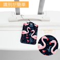 thumbnail image 3 of 2 Pack Luggage Tags for Suitcases Leather Name Travel Tags for Luggage ID Label Bag Tags, Flamingo Rainforest, 3 of 7