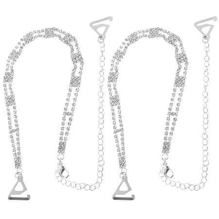 Worgeous Decorative Dress Straps Jewelry Bra Straps Women s 45.00X1.50X0.50CM Silver