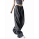 thumbnail image 4 of Pantalones de Paracaídas para Mujer, Pantalones Holgados de Pierna , Pantalones Deportivos con Cintura Elástica Y2K, Pantalones Deportivos, Ropa de Calle Gris Oscuro L, 4 of 9