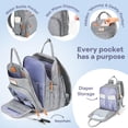 thumbnail image 3 of Mochila pañalera impermeable expandible RUVALINO gris XL, 3 of 9
