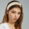 thumbnail image 3 of Unique Bargains 1 Pcs Velvet Twist Braid Headband Fashion Hairband for Woman Non Slip Beige, 3 of 7