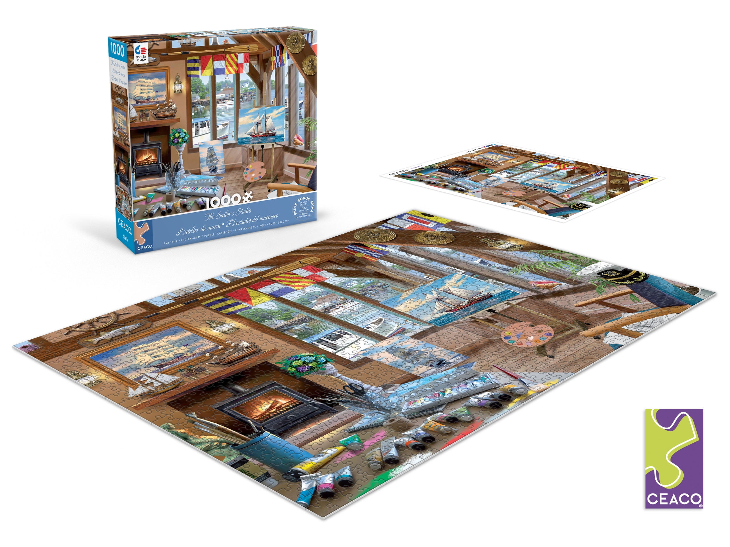 Ceaco The Sailor's Studio (Victor McLindon) 1000 Piece Interlocking Jigsaw Puzzle