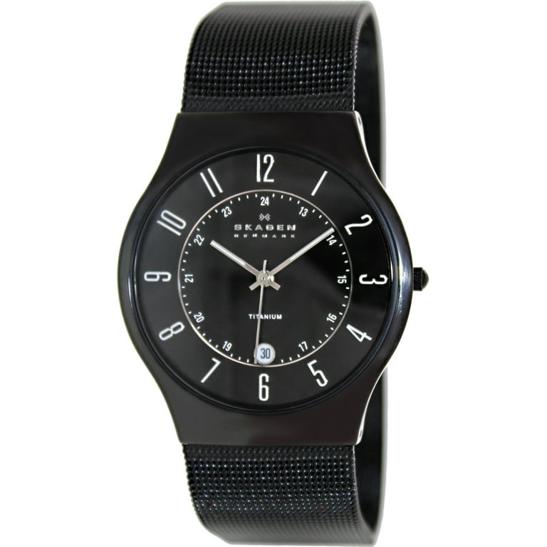 Skagen Men's Classic 233XLTMB Black Titanium Quartz Watch